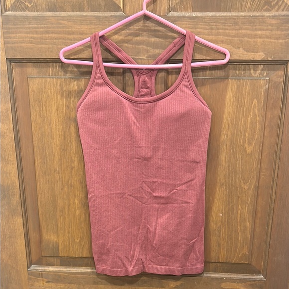 New Lululemon rust red sleeveless racerback tank padded 10 - Picture 2 of 10